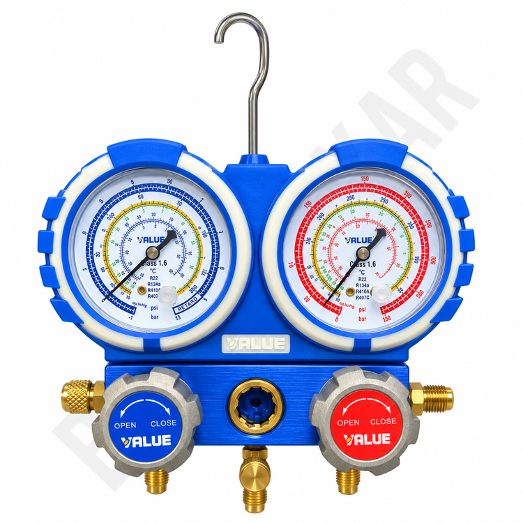 گیج منیفولد سرویس دوقلو ولیو مدل VMG-2-R410A-B