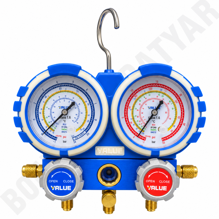 گیج منیفولد سرویس دوقلو ولیو مدل VMG-2-R22-B